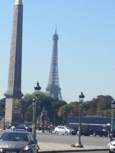 My first sight at the Eiffel Tower