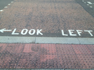 I love it.  It tells you at the cross walks which way to look.